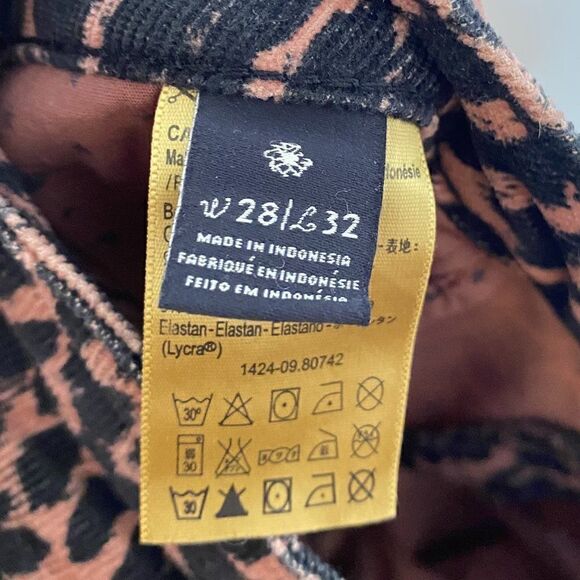 Maison Scotch Punk Radar Leopard Print Corduroy Skinny Pants - Picture 7 of 8